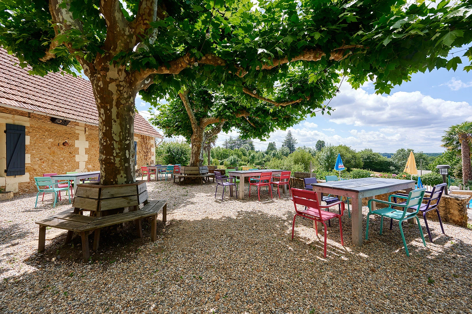 Camping Lestaubière - terras