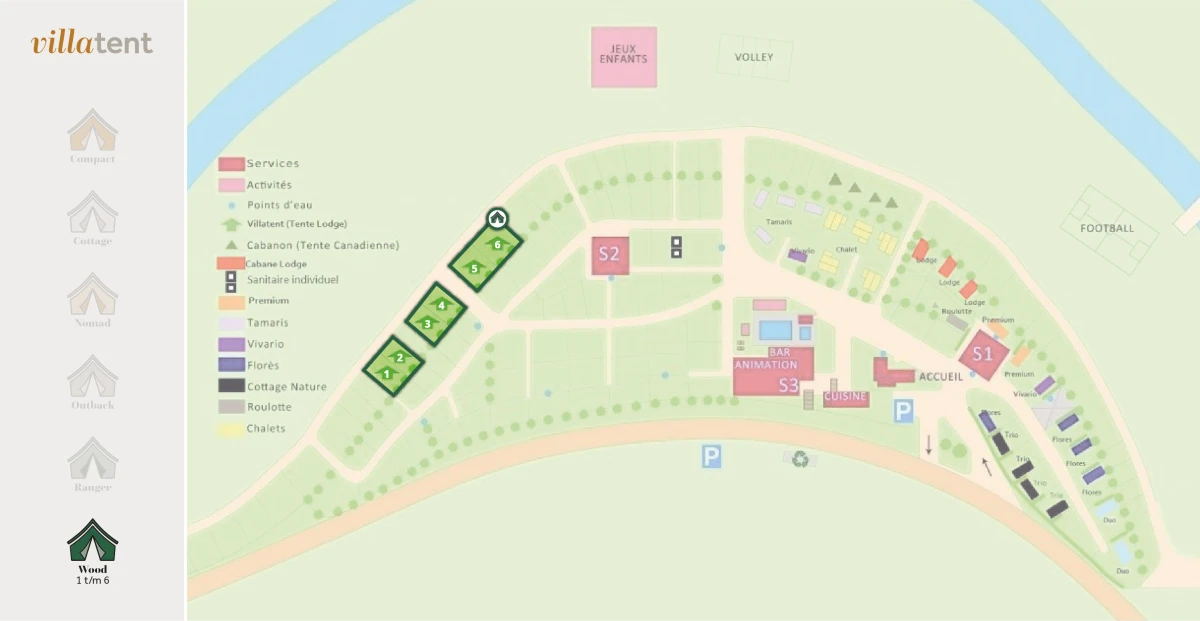 Villatent-Plattegrond- Camping de Vaubarlet-2022