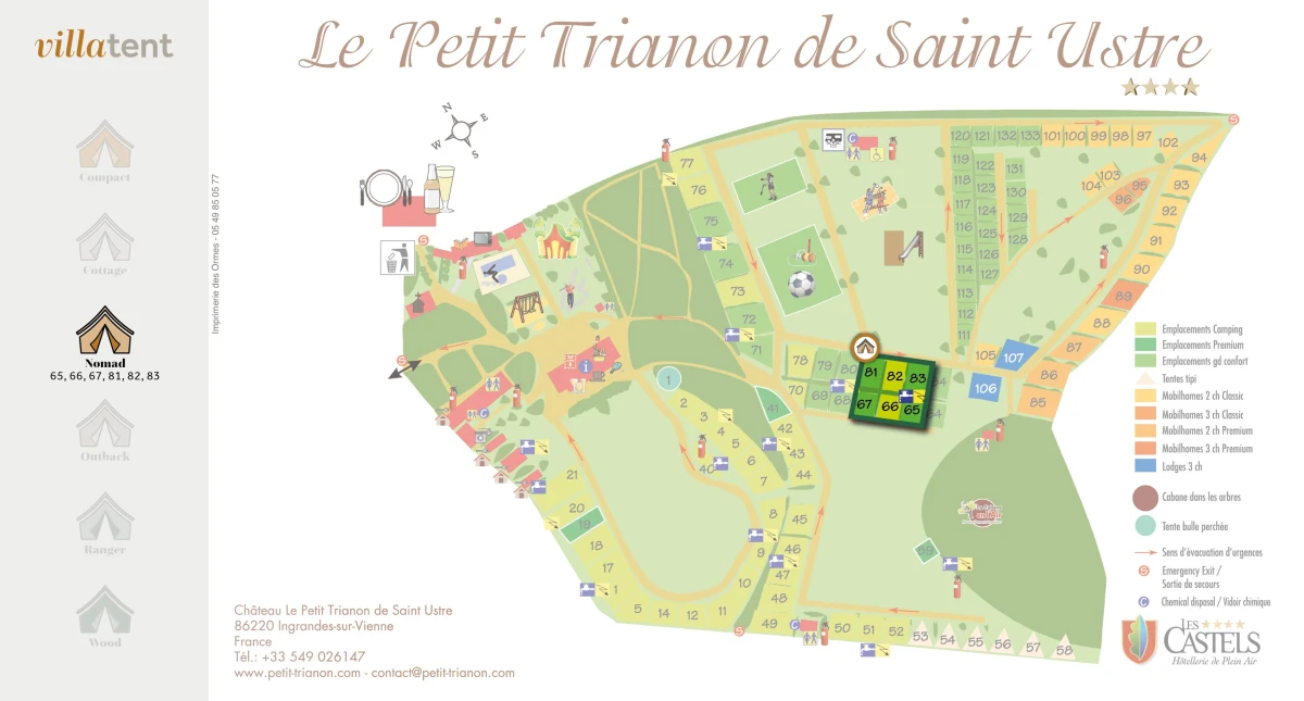 Villatent-Plattegrond-Camping Le Petit Trianon-2022