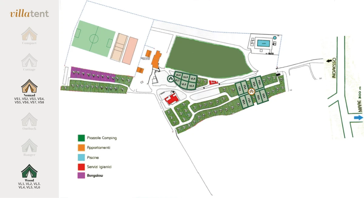 Villatent-Plattegrond- Camping Village Casa dei Prati- 2022