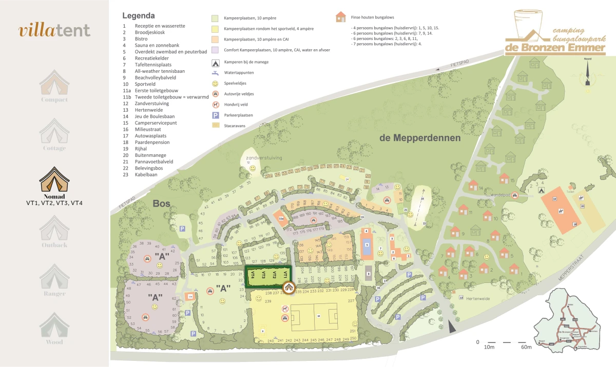 Villatent-Plattegrond-Vakantieoord De Bronzen Emmer- 2022