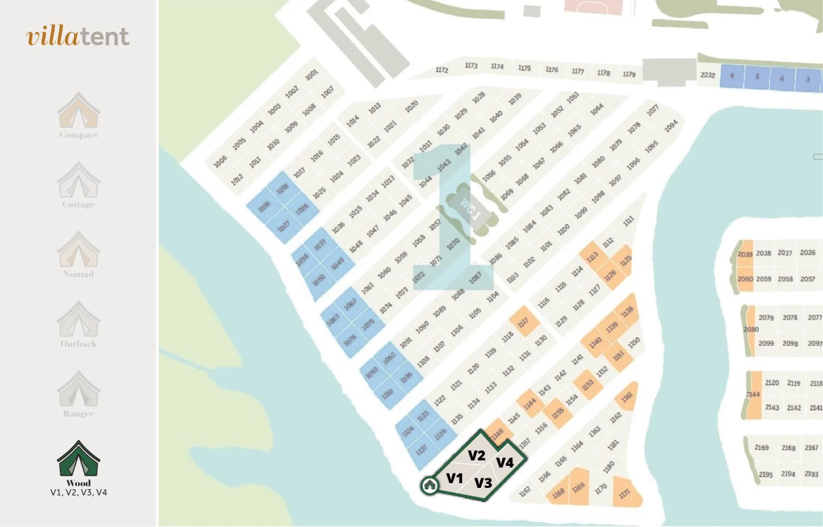 Villatent-Plattegrond- Camping Nautic Almata- 2022