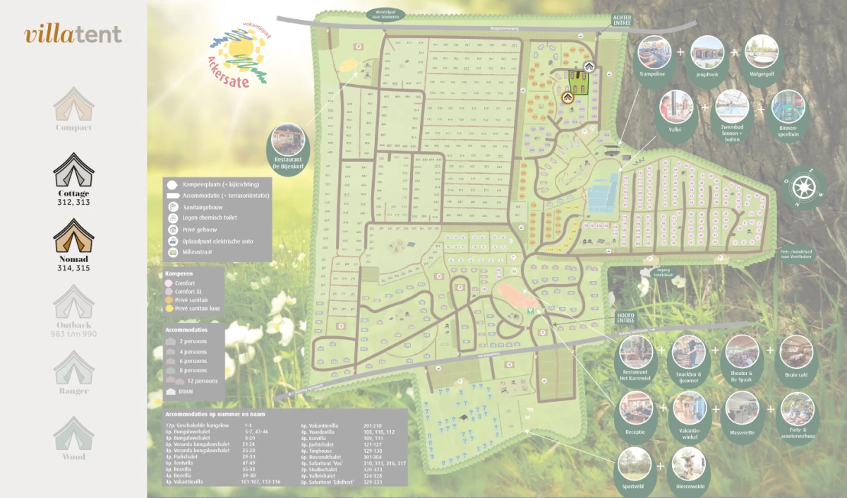 Villatent-Plattegrond- Vakantiepark Ackersate- 2024