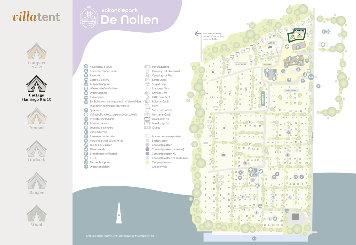 Villatent-Plattegrond-Vakantiepark de Nollen- 2024